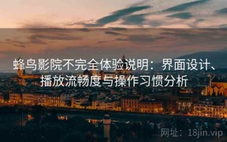 蜂鸟影院不完全体验说明：界面设计、播放流畅度与操作习惯分析