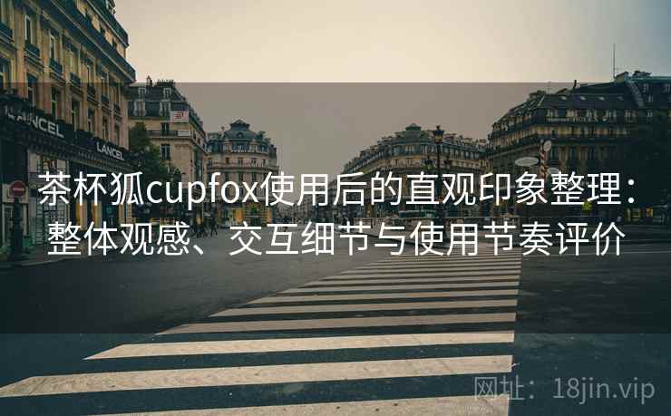 茶杯狐cupfox使用后的直观印象整理：整体观感、交互细节与使用节奏评价-第2张图片
