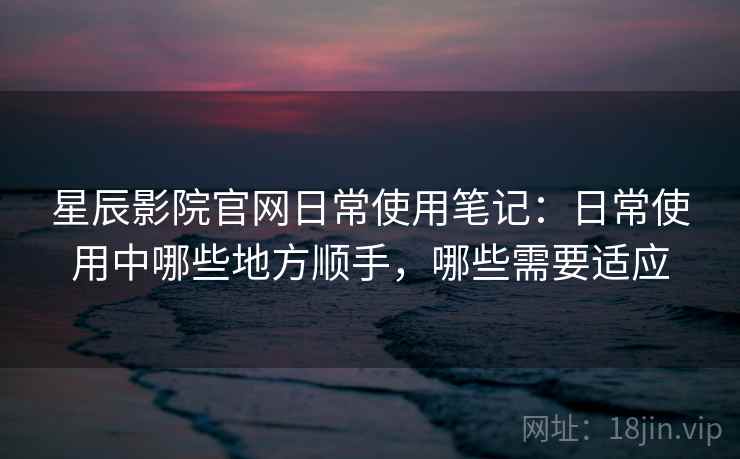 星辰影院官网日常使用笔记：日常使用中哪些地方顺手，哪些需要适应-第2张图片