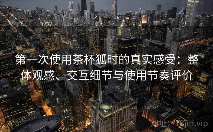 第一次使用茶杯狐时的真实感受：整体观感、交互细节与使用节奏评价-第1张图片