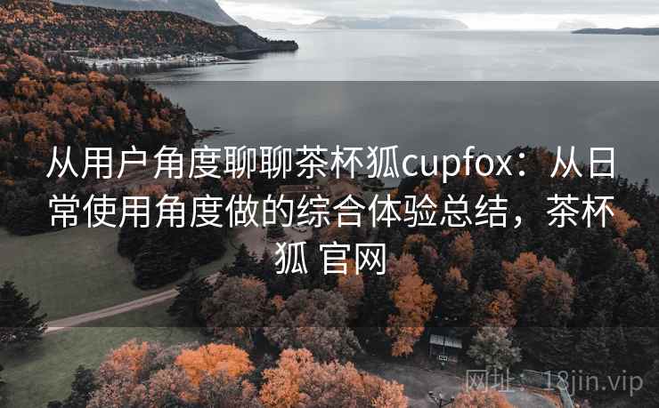 从用户角度聊聊茶杯狐cupfox：从日常使用角度做的综合体验总结，茶杯狐 官网-第1张图片